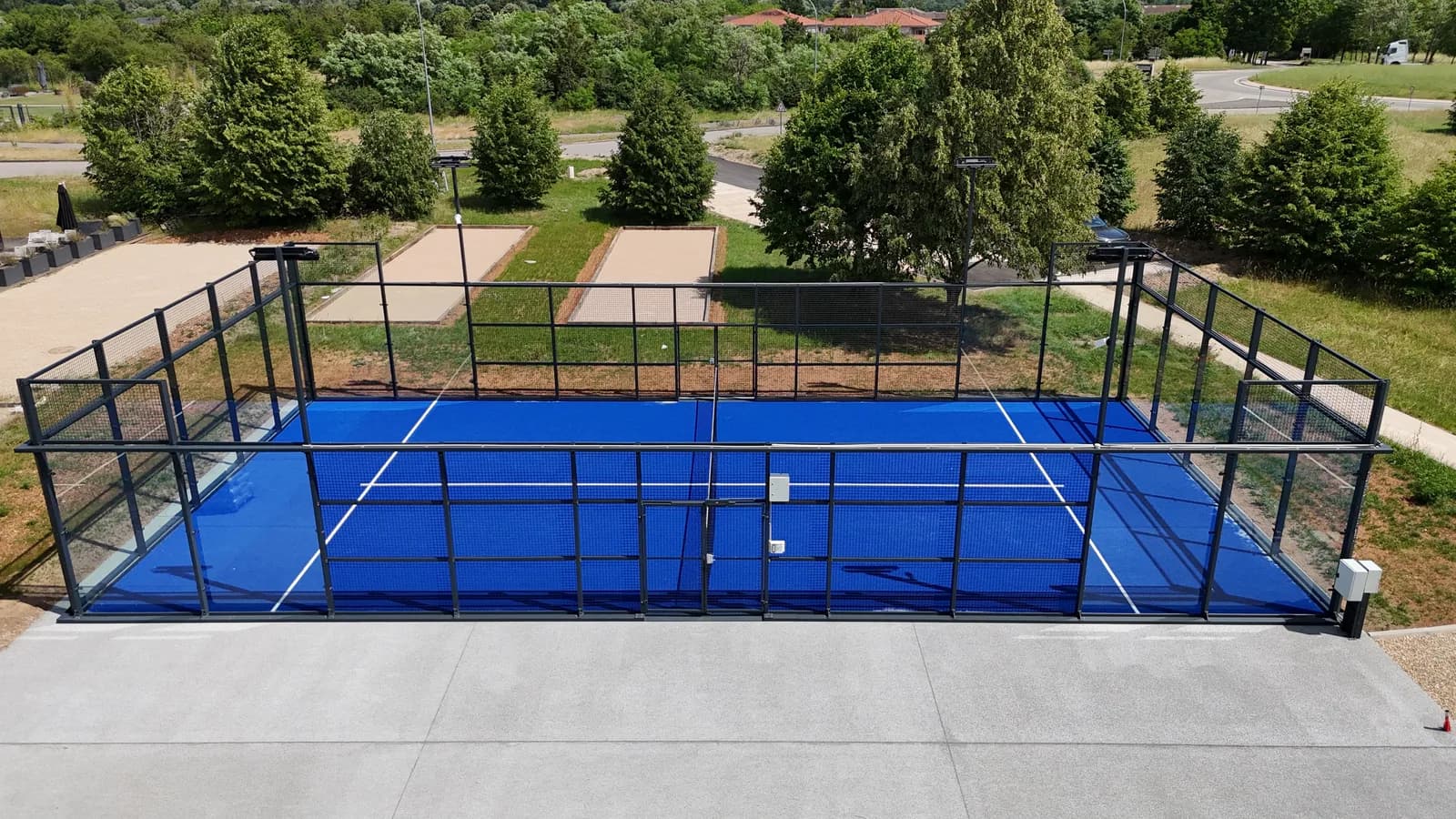 Vue drone du club de padel Park Padel Sport Saint-Vulbas